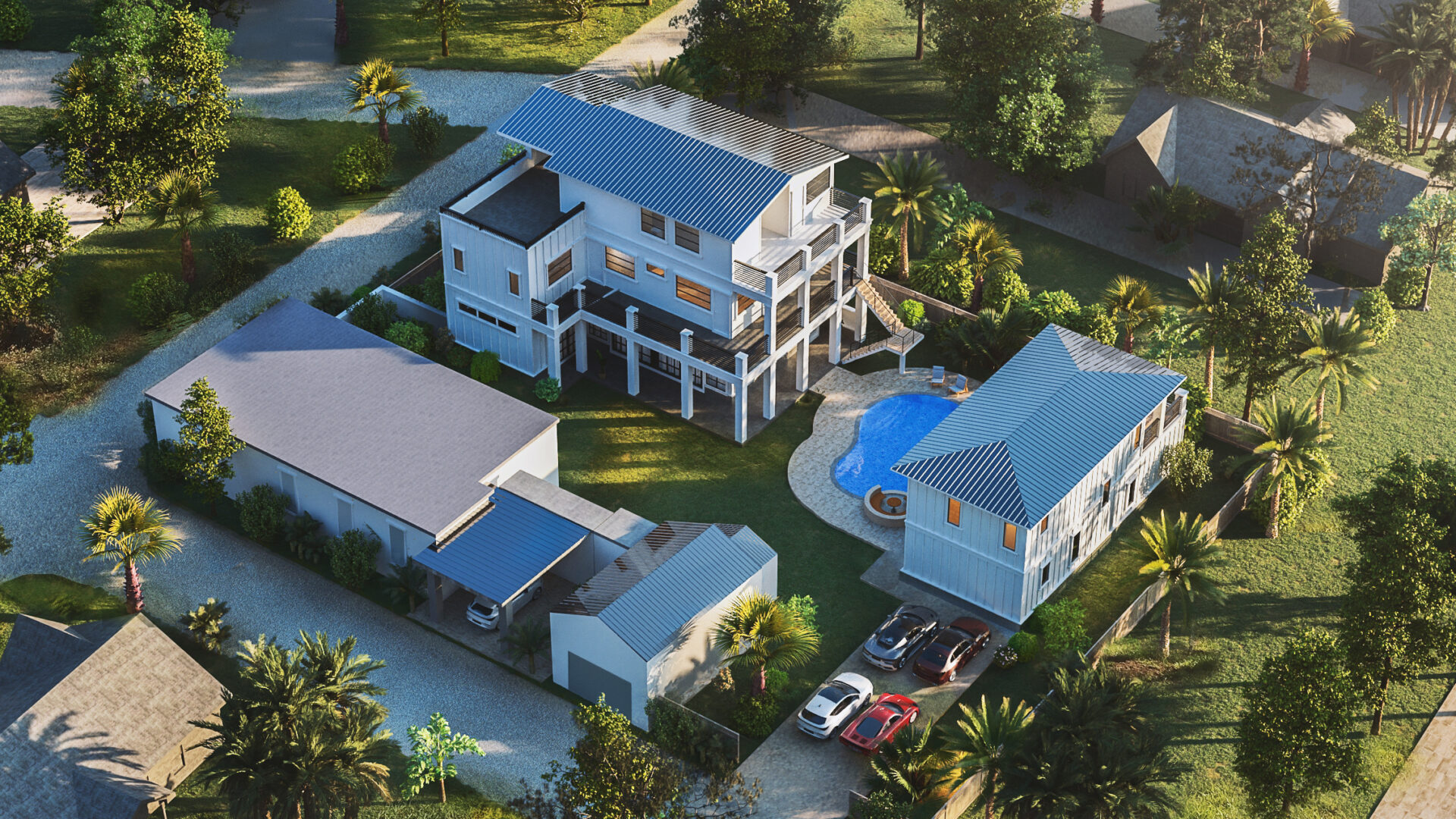 PCB B&B compound aerial view